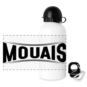 Mouais Humour Français Scepticisme Express - Gourde panoramique avec couvercle 500 ml - blanc - Devant