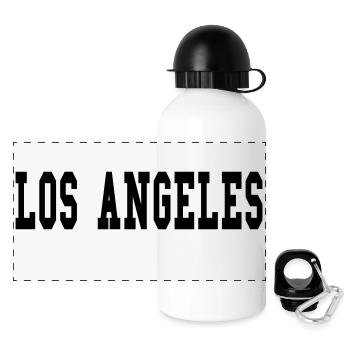 los angeles - Panorama Trinkflasche mit Deckel 500 ml - Weiß - Vorne
