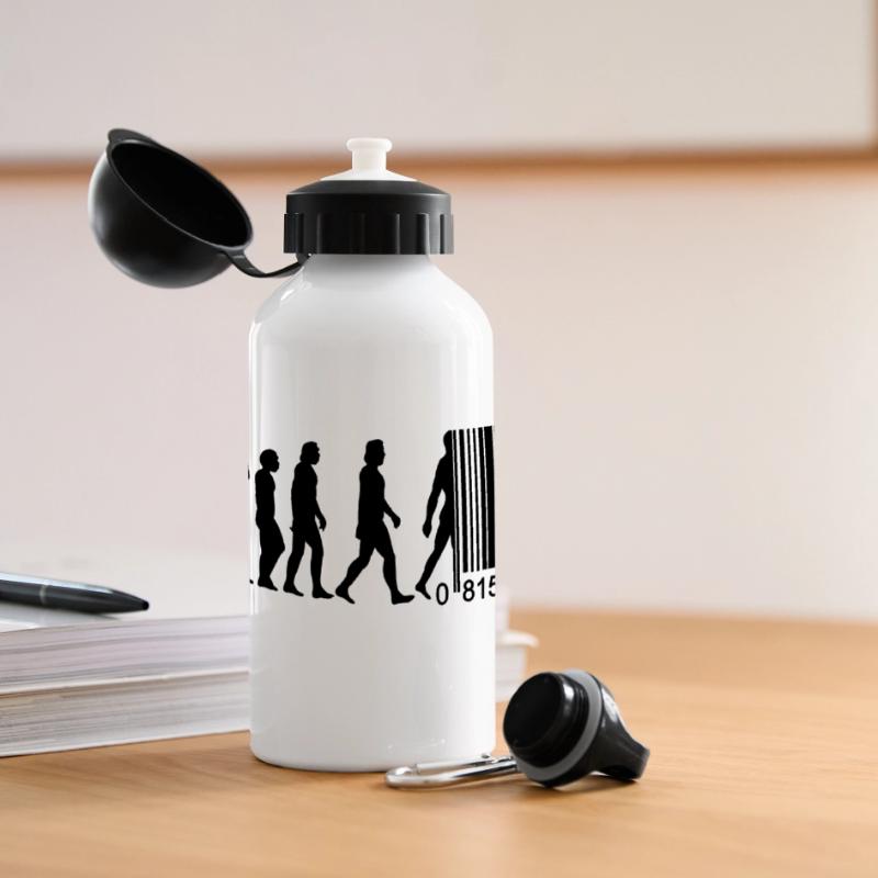 Barcode Evolution Panorama Trinkflasche mit Deckel 500 ml