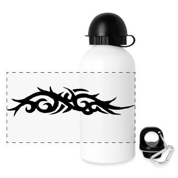 tribal tattoo - Panorama Trinkflasche mit Deckel 500 ml - Weiß - Vorne