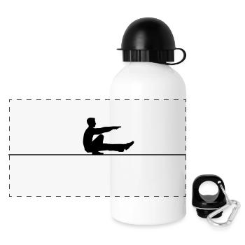 Pistol Squat - Panorama Trinkflasche mit Deckel 500 ml - Weiß - Vorne