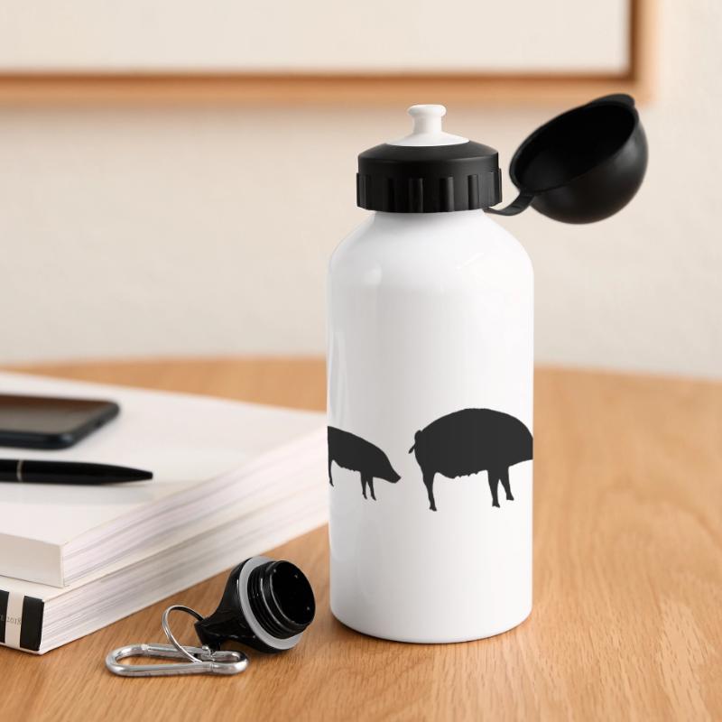 pig_evolution Panorama Trinkflasche mit Deckel 500 ml