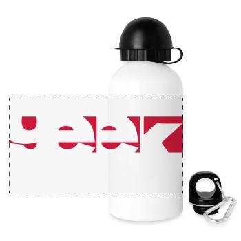 computer geek internet - Panorama Trinkflasche mit Deckel 500 ml - Weiß - Vorne