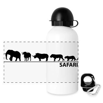 The big five - Panorama Trinkflasche mit Deckel 500 ml - Weiß - Vorne