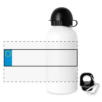 license plate europe_g1 - Panoramic Thermal Bottle with Lid 500 ml - white - Front