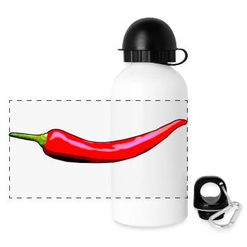 Chili - Panorama Trinkflasche mit Deckel 500 ml - Weiß - Vorne
