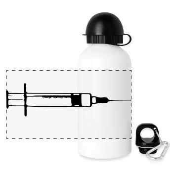Spritze Injektion Nadel 1c - Panorama Trinkflasche mit Deckel 500 ml - Weiß - Vorne