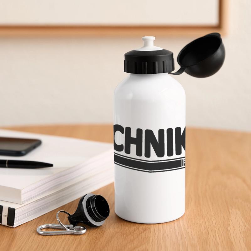 Techniker // Technikerin // Wird Techniker // lädt Panorama Trinkflasche mit Deckel 500 ml
