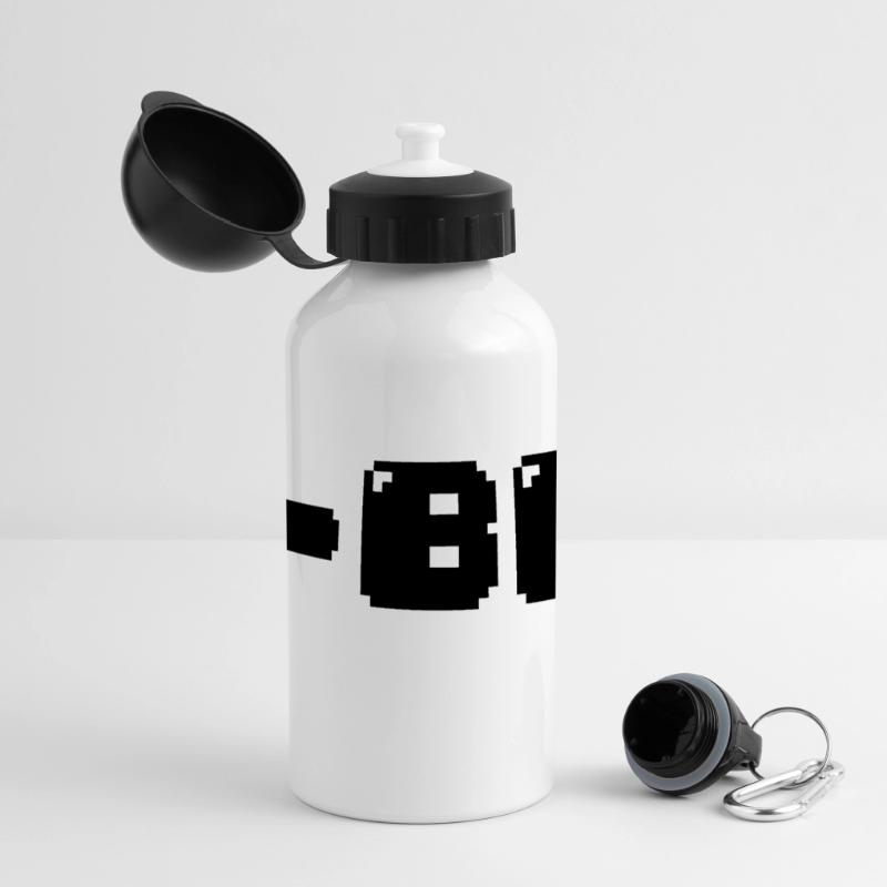 8-Bit Gourde panoramique avec couvercle 500 ml