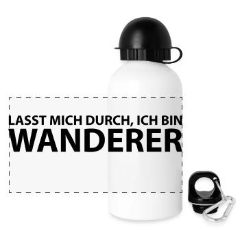 wanderer - Panorama Trinkflasche mit Deckel 500 ml - Weiß - Vorne
