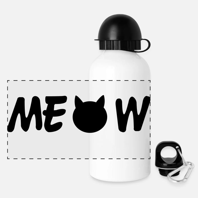Meow - Gourde panoramique avec couvercle 500 ml - blanc