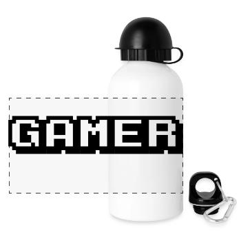 Gamer - Panoramic Thermal Bottle with Lid 500 ml - white - Front