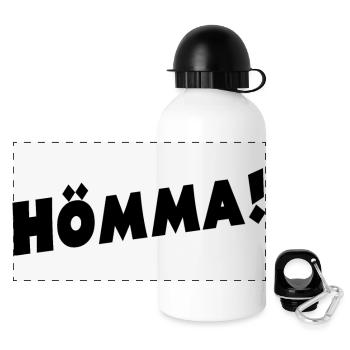 HÖMMA Hör mal - Panorama Trinkflasche mit Deckel 500 ml - Weiß - Vorne