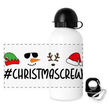 Whimsical Christmas Collage - Panoramic Thermal Bottle with Lid 500 ml - white - Front