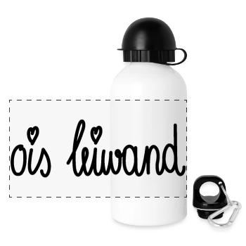 Ois leiwand! Dialekt Mundart Wien Österreich - Panorama Trinkflasche mit Deckel 500 ml - Weiß - Vorne