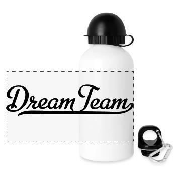 Dream Team - Panorama Trinkflasche mit Deckel 500 ml - Weiß - Vorne
