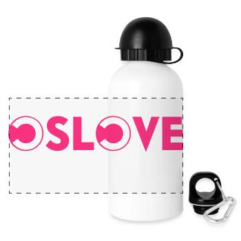 OSLOVE Osloliebe - Panorama Trinkflasche mit Deckel 500 ml - Weiß - Vorne