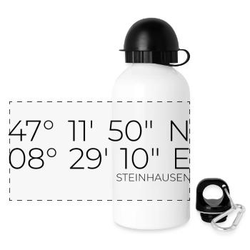 Coordonnées Steinhausen Canton de Zoug - Gourde panoramique avec couvercle 500 ml - blanc - Devant