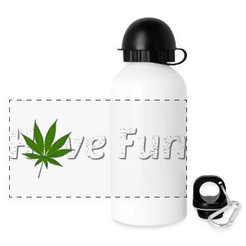 Have Fun - Panorama Trinkflasche mit Deckel 500 ml - Weiß - Vorne