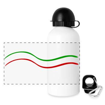 Green White Red - Panoramic Thermal Bottle with Lid 500 ml - white - Front