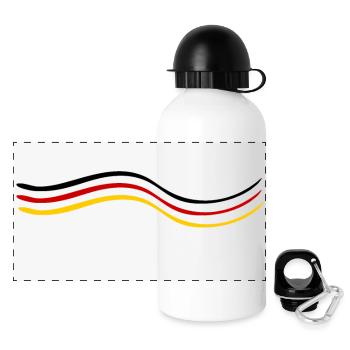 Black Red Gold - Panoramic Thermal Bottle with Lid 500 ml - white - Front