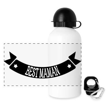 Best Mom - Mother's Day - Panoramic Thermal Bottle with Lid 500 ml - white - Front
