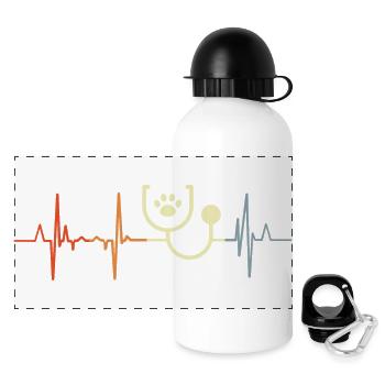 I love veterinary medicine - Panoramic Thermal Bottle with Lid 500 ml - white - Front