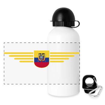 Ecuador Fans T-Shirt Design - Panoramic Thermal Bottle with Lid 500 ml - white - Front