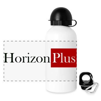 Horizont Plus - Panorama Trinkflasche mit Deckel 500 ml - Weiß - Vorne