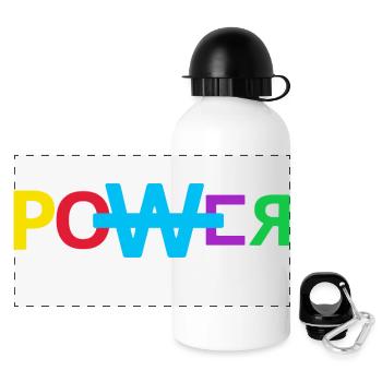 Power Music Grafik Power Music Graphic - Panoramic Thermal Bottle with Lid 500 ml - white - Front