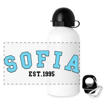 Sofia_Est_1995 - Panoramic Thermal Bottle with Lid 500 ml - white - Front