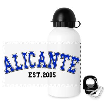 Alicante gegründet 2005 - Panorama Trinkflasche mit Deckel 500 ml - Weiß - Vorne