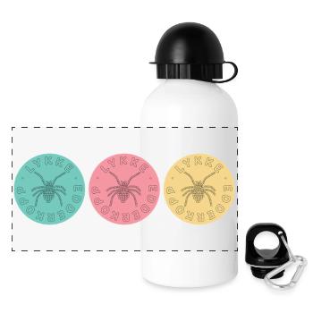 Three Happy Wishes - Panoramic Thermal Bottle with Lid 500 ml - white - Front