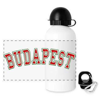 Budapest, gegründet 1976 - Panorama Trinkflasche mit Deckel 500 ml - Weiß - Vorne