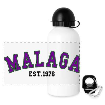 Malaga fondée en 1976 - Gourde panoramique avec couvercle 500 ml - blanc - Devant
