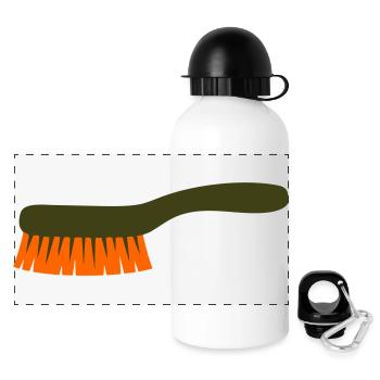 Mushroom Brush Tool Collector - Panoramic Thermal Bottle with Lid 500 ml - white - Front