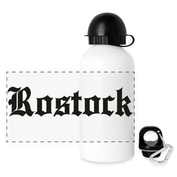 Rostock - Panorama Trinkflasche mit Deckel 500 ml - Weiß - Vorne