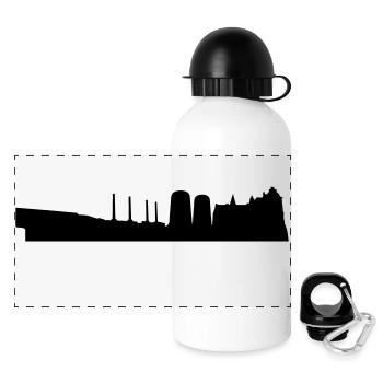 Wolfsburg Skyline - Panoramic Thermal Bottle with Lid 500 ml - white - Front
