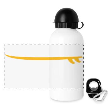 Surfboard - Panorama Trinkflasche mit Deckel 500 ml - Weiß - Vorne