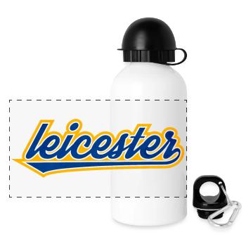 Leicester Script Swoosh on clothing - Panoramic Thermal Bottle with Lid 500 ml - white - Front