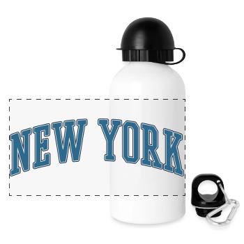New York Arc Lettering - Panoramic Thermal Bottle with Lid 500 ml - white - Front