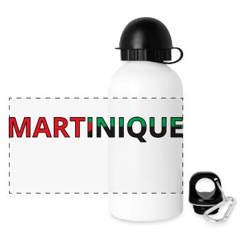 Martinique Flag - Panoramic Thermal Bottle with Lid 500 ml - white - Front