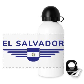 El Salvador T-Shirt Design - Panoramic Thermal Bottle with Lid 500 ml - white - Front