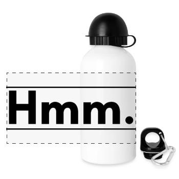 The Sound of Deep Thought just Hmm. - Panoramic Thermal Bottle with Lid 500 ml - white - Front