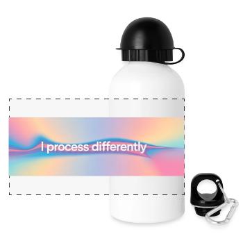 I process differently - Panoramic Thermal Bottle with Lid 500 ml - white - Front