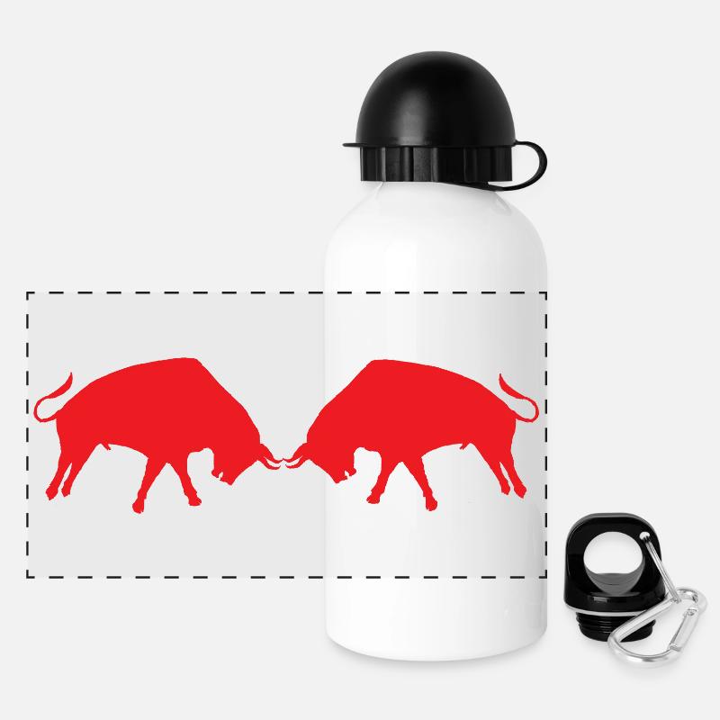 RED BULLS CREATION LOUIS RUNEMBERG ADAGP - Panoramic Thermal Bottle with Lid 500 ml - white