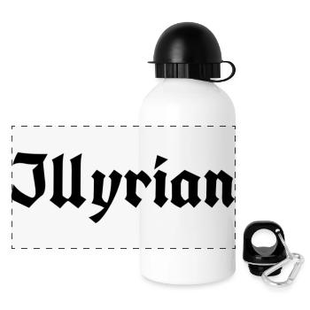 Illyrian - Panorama Trinkflasche mit Deckel 500 ml - Weiß - Vorne