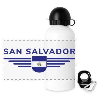 San Salvador T-Shirt Design - Panoramic Thermal Bottle with Lid 500 ml - white - Front