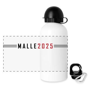 Malle 2025 - Panorama Trinkflasche mit Deckel 500 ml - Weiß - Vorne