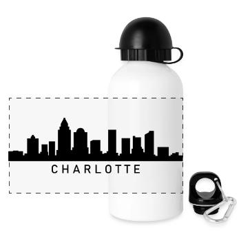Skyline Charlotte - Gourde panoramique avec couvercle 500 ml - blanc - Devant